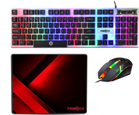 Frontech Neo Ranger 3-in-1 Gaming Combo –RGB LED Keyboard, 1200 DPI Mouse & Mouse Pad Combo Set(Multicolor)