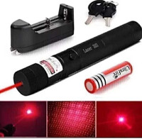 Justakeit Laser Pointer Rechargeable Adjustable Beam Starry Party Pen Disco Light(532 nm, Red)