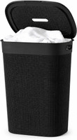 Jefa 55 L Black Laundry Basket(Plastic)