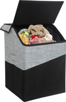 Waji Va 75 L Black Laundry Basket(Non-Woven)