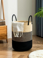 SIYA TEXTILES 72 L Multicolor Laundry Basket(Jute)