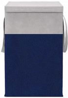 Mteaser 75 L Grey, Blue Laundry Basket(Non Woven)