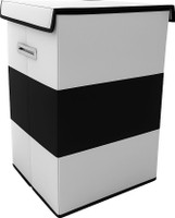 Hoomora 70 L Grey, Black Laundry Basket(Non-Woven)