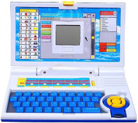 DECODAZZ Educational Laptop Computer Toy for Kids-20 Fun Activity Learning Machine(Blue)