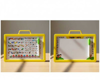 drawingboard Square Shape Kids Write and Wipe Learning Board with Marker & Duster(Yellow)