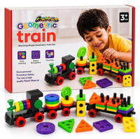 Sotnof Geometric color & Shape Sorting Train Toy for Kids Educational Learning set(Multicolor)