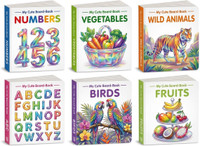All-in-One Learning Board Book Set for Children â€“ ABC, Numbers, Fruits, Vegetables, Wild Animals, Birds | Educational Picture Books for Toddlers, Baby board books | Pack of 6 books  - First Concepts Learning Board Books for Young Kids(Board Book, Gurukanth)
