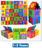 Maadi ABC, Numbers & LCD Re-Writing Notepad Board Slate for Drawing, Sketch, Art, Writing with Playing Learning & Study Puzzle Mat for Kids Fun Activity(Multicolor)