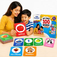 Clapjoy All in One Flash Cards for Kids (Non-Tearable flashcards - Water Proof)(Multicolor)