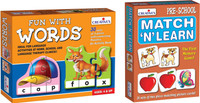 CREATIVE'S "Match N Learn" + "Fun With Words" _ (Learning Pack)(Multicolor)