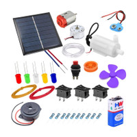 SYMFONIA Solar Power, Water Pump, Buzzer, Science Experiment Project kit for Kids(Black)