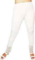 pinkshell Ankle Length Western Wear Legging(White, Solid)