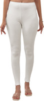Lyra Ankle Length Ethnic Wear Legging(White, Solid)