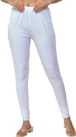 Lyra Churidar  Ethnic Wear Legging(White, Solid)