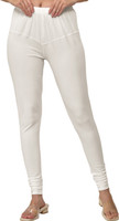 Lyra Churidar  Ethnic Wear Legging(White, Solid)