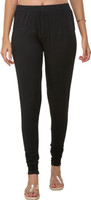 Lyra Churidar Length Ethnic Wear Legging(Black, Solid)