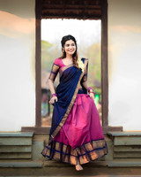 SWAMI STUDIO Solid Semi Stitched Lehenga Choli(Pink)