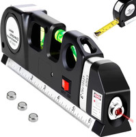 Yugam Laser Level with Measuring Tape Laser Level Pro 3-in-1 Spirit Level with Measuring Scale Magnetic Line Level Magnetic Carpenter's Level(30 cm)