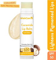 WishCare Ceramide Lip Balm with SPF50 PA+++ - Kojic Acid & Niacinamide Natural(Pack of: 1, 5 g)