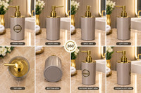 MKJ SONET Premium Plastic Soap Dispenser | Refillable Liquid Hand Wash Pump | 400 ml Foam, Liquid Dispenser(Brown)