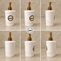 MKJ Ebony Plastic Soap Dispenser | Refillable Liquid Hand Wash Pump Bottle| 400 ml Liquid, Foam, Soap Dispenser(Beige)