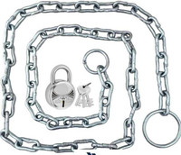 jalaram Metal Lock Chain 6 feet with 45 mm Lock Gate,Luggage, Cycle, Bike Multipurpose Lock(Silver)