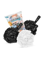 Fabskin Loofah(Pack of 3, Black, White)