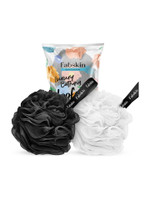 Fabskin Loofah(Pack of 2, Black, White)