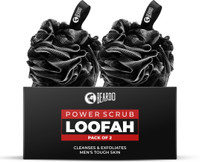 BEARDO Loofah(Pack of 2, Black)