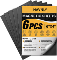 Havnly Magnetic Sheets 6x4 Fridge Magnet Pack of 6(Black)