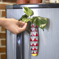 lazy gardener Magnetic Hydroponic Ceramic Handmade Planter Fridge Magnet, Door Magnet, Multipurpose Office Magnets Pack of 1(Multicolor)