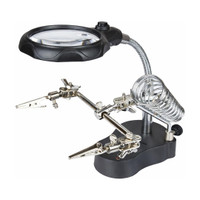 Butee Electronics Repair Helping Hand with Magnifying Glass & LED Light 3.5X Magnifying Stand(Black)