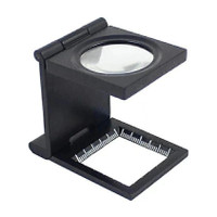 oddpod 9005D 10x Metal Folding Magnifying Loupe 10X Magnifying Glass(Black)