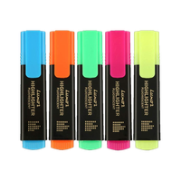 LUXOR Chisel Tip fluorescent Highlighter(Set of 5, Multicolor)