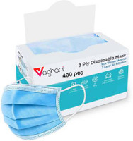 Vaghani 400 Pcs Blue Nose Pin Disposable Iso 3 Ply Pharmaceutical Polluation Mask 3 Ply Polluation Mask 400 Pcs ( Blue )( 75 Gsm )( Export ) Surgical Mask With Melt Blown Fabric Layer(Blue, Free Size, Pack of 400, 3 Ply)