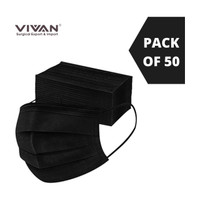 vivan surgical export and import PREMIUM BLACK 3PLY MASK BLACK 3PLY MASK 3 Ply Protective Face Mask, BFE >95% & PFE >90%,ISI,BIS,CE & ISO 9001:2015 Certified, Tested by SITRA, Complies to ISI Level 2 & EN14683 Type IIR, Premium Mask For Men and Women (UNISEX) 3 Ply Surgical Disposable Face Mask With