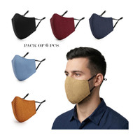 Vaghani 3 Layer Anti Pollution Primium Mask 3 Layer Anti Pollution Mask 6 Pcs Super Breathable Cloth Cotton Primium Mask Washable, Reusable Cloth Mask With Melt Blown Fabric Layer(Multicolor, Free Size, Pack of 6, 3 Ply)
