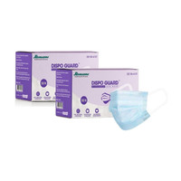 Romsons Dispo Guard 3 Ply Disposable Mask With Softest Non-Woven Fabric (2 Pack) 100 Pcs Surgical Mask With Melt Blown Fabric Layer(Blue, Free Size, Pack of 2, 3 Ply)
