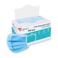 Vaghani 3 Ply Polluation Mask 300 Pcs ( Blue )( 75 Gsm )( Export ) Surgical Mask With Melt Blown Fabric Layer(Blue, Free Size, Pack of 300, 3 Ply)