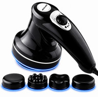 MILDCARES Rx1-Pro Full Body Massager & Physiotherapy Machine | Handheld Electric Hammer Massage Machine for Back, Neck, Shoulder & Leg Pain Relief | 3 Attachments Massager(Black)
