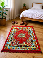 hollehook Velvet Prayer Mat(Red, Medium)