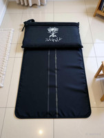 Themujtaba Nylon Prayer Mat(Black, Large)