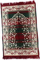 ADIRNY Cotton Prayer Mat(Maroon-A, Large)