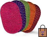 SHF Cotton Door Mat(Multicolor, Large, Pack of 5)
