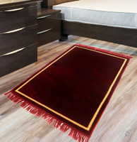 ADIRNY Velvet Prayer Mat(Maroon, Large)
