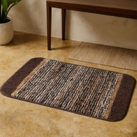 ELEGANT WEAVERS Microfiber Door & Floor Mat(Brown, Medium)