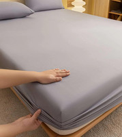 AEEBSH King Size Fitted Micro Waterproof Mattress Cover(198.12 cm x 182.88 cm, Grey)