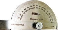 Azlaan Rectangular 0-180 Degree Protractor Measure Ruler Stainless Steel Radius Gauge