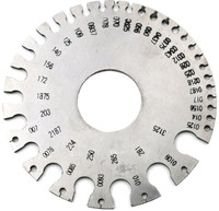 AS TOOL CENTER Round Dual Sided Metal Wire Guage Thickness Gauge 8.5cm/3.3in Ring Gauge
