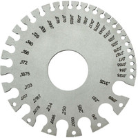 AS TOOL CENTER Round Dual Sided Metal Wire Guage Thickness Gauge3.3in Ring Gauge